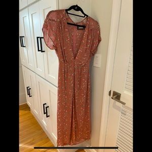Reformation floral midi dress size 4